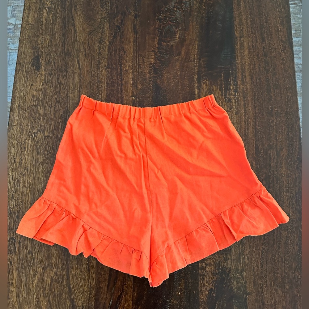 Lost + Wander papaya ruffle shorts - Picture 7 of 12